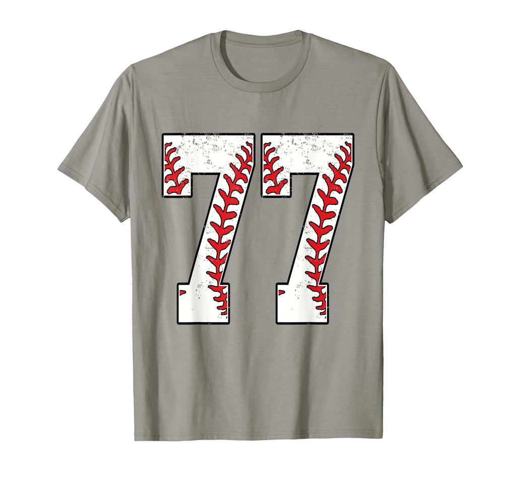 Number 77 Baseball 77 Jersey Number T-Shirt - Streetwear Style Men Women - T-Shirt, Sweatshirt, Hoodie