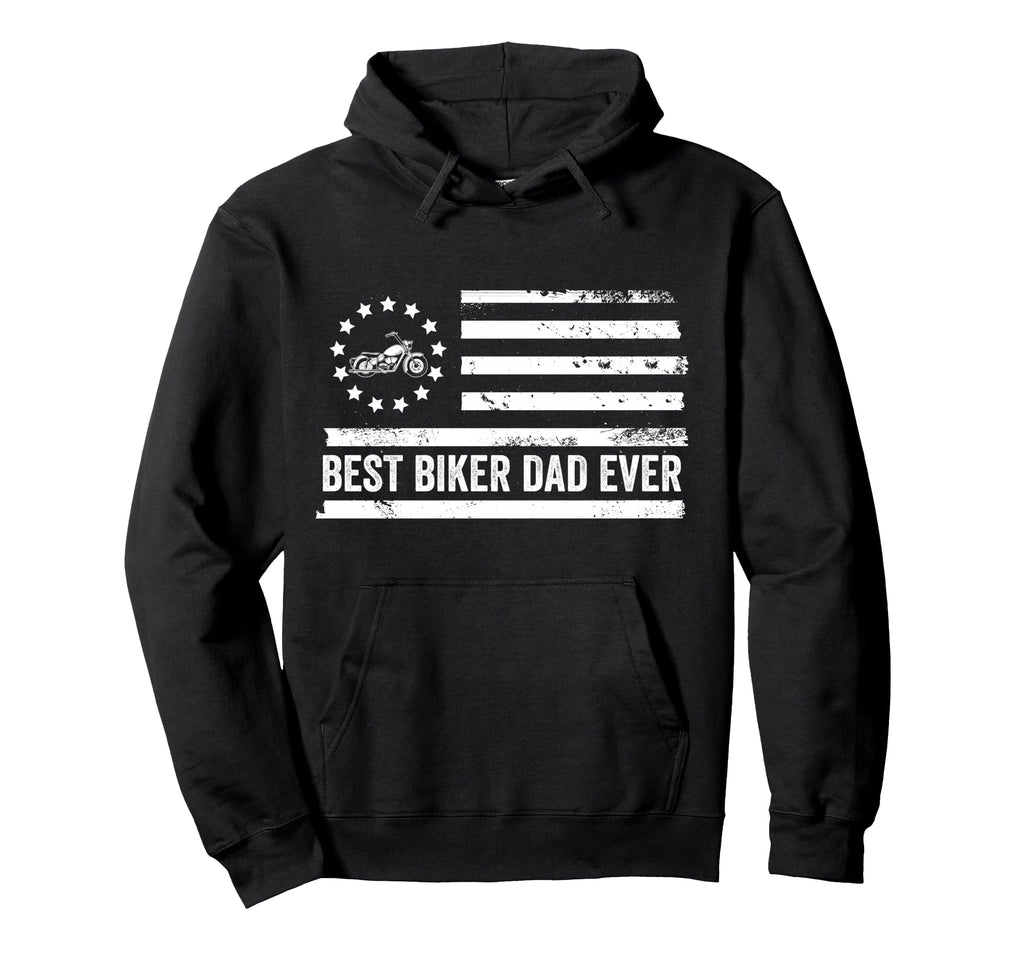 Biker Motorcycle Us American Flag Hoodie - Custom Art Print for Adults - T-Shirt, Sweatshirt, Hoodie