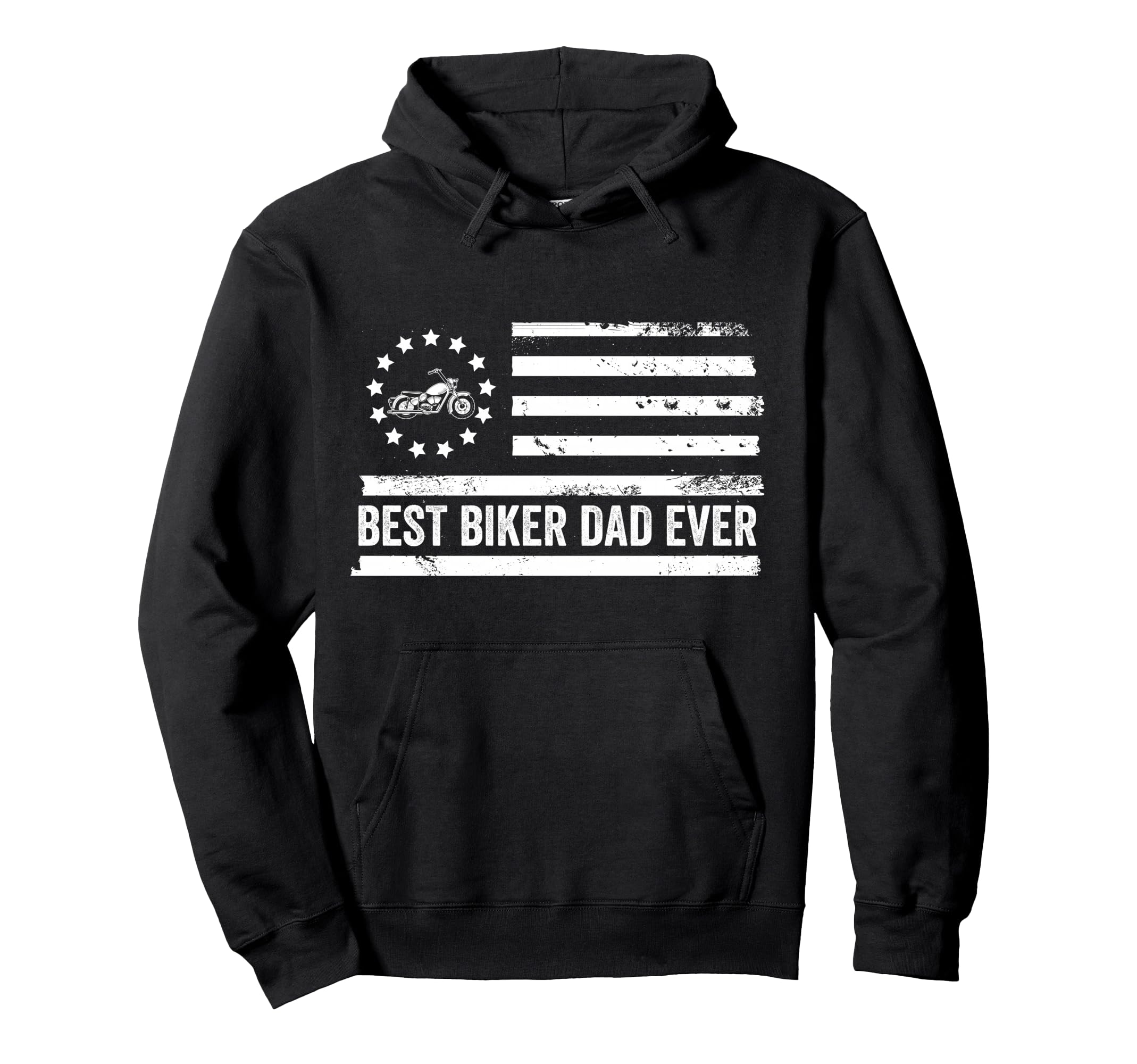 Biker Motorcycle Us American Flag Hoodie - Custom Art Print for Adults - T-Shirt, Sweatshirt, Hoodie