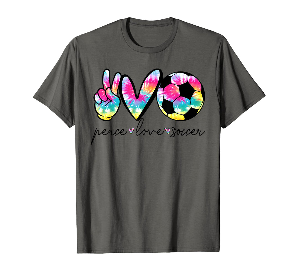 Peace Love Soccer Tie Dye Soccer Lover T-Shirt - Trendy Graphic Unisex - T-Shirt, Sweatshirt, Hoodie