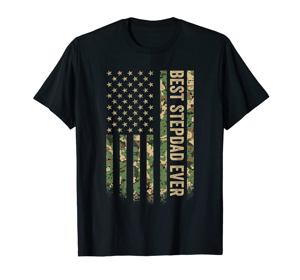 Mens Best Stepdad Ever American Flag T-Shirt - Fun Novelty Design Unisex - T-Shirt, Sweatshirt, Hoodie