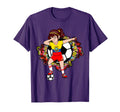Dabbing Soccer Ecuador Jersey Floral T-Shirt - Aesthetic Graphic Men Women - T-Shirt, Sweatshirt, Hoodie