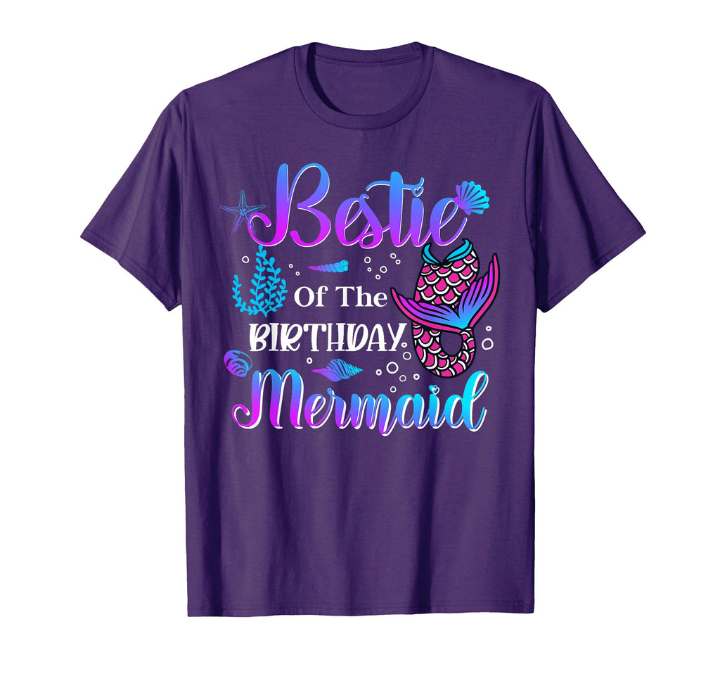 Bestie Birthday Mermaid Funny T-Shirt - Minimalist Print Men Women - T-Shirt, Sweatshirt, Hoodie