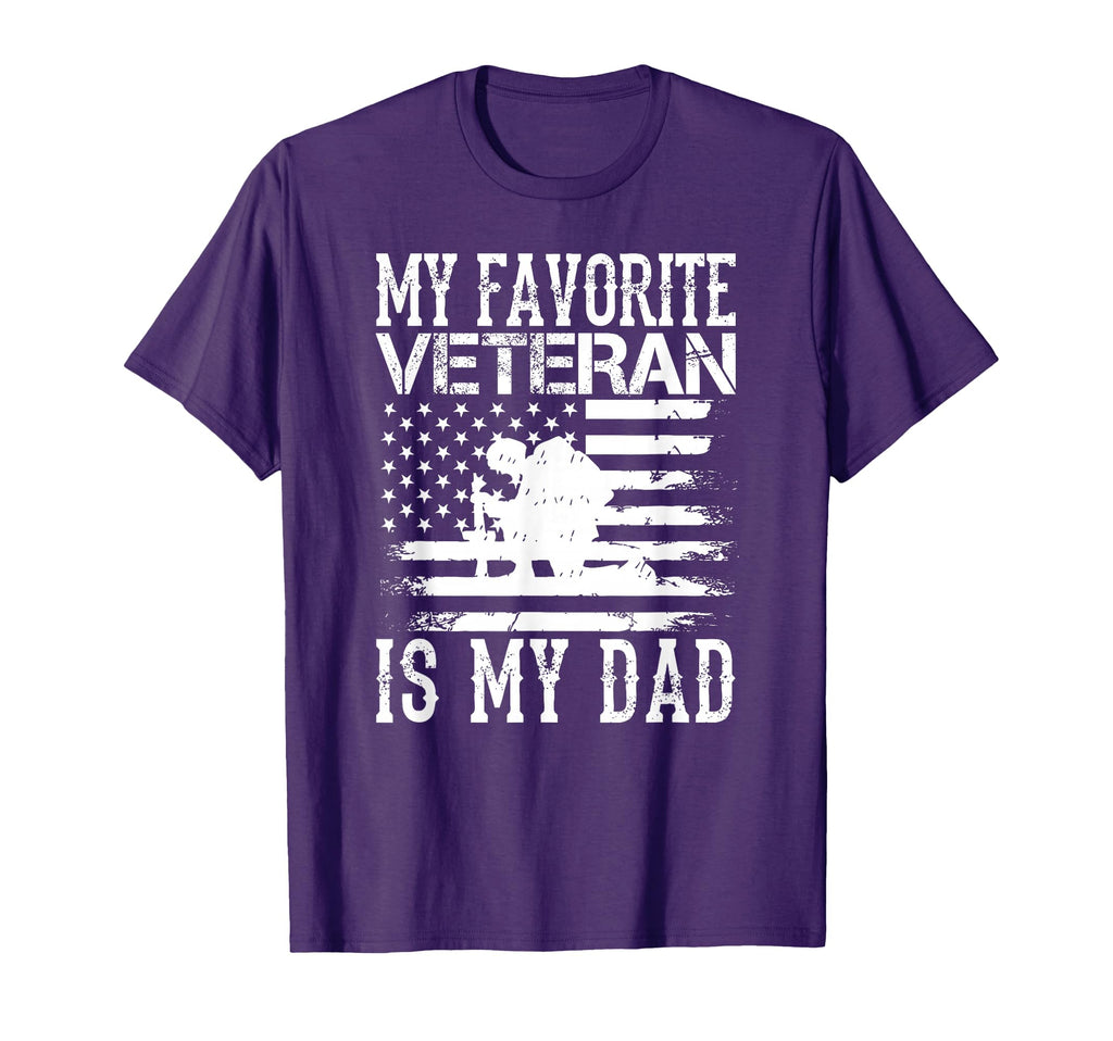 My Favorite Veteran Is My Dad Military T-Shirt - Unique Graphic Men Women - T-Shirt, Sweatshirt, Hoodie
