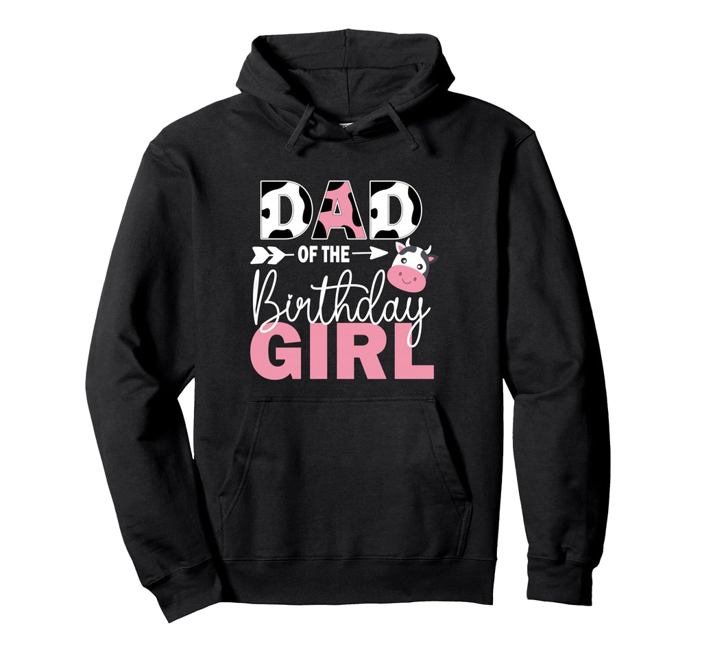 Dad Birthday Farm Cow 1 St Birthday Hoodie - Trendy Graphic Unisex - T-Shirt, Sweatshirt, Hoodie