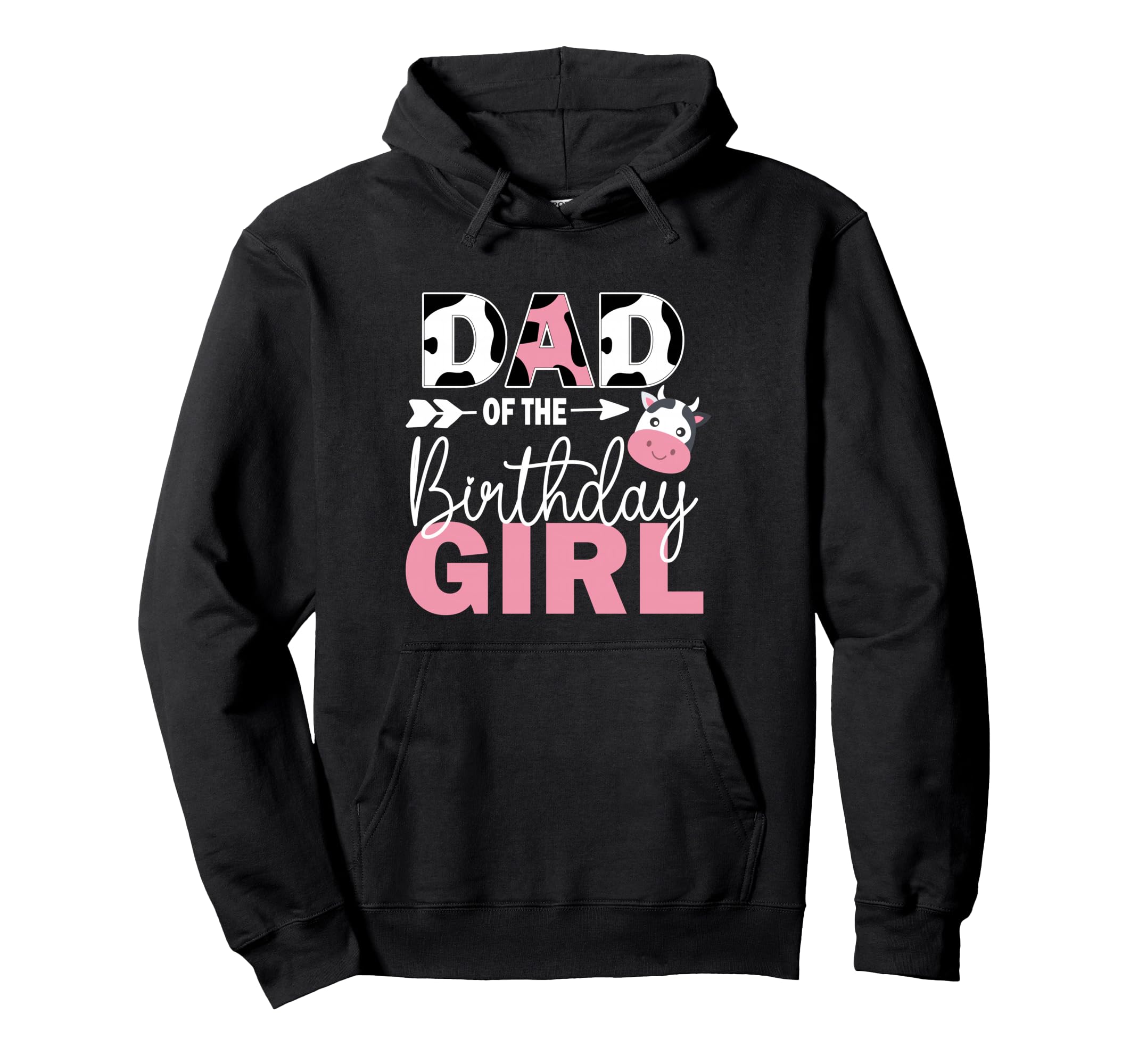 Dad Birthday Farm Cow 1 St Birthday Hoodie - Trendy Graphic Unisex - T-Shirt, Sweatshirt, Hoodie