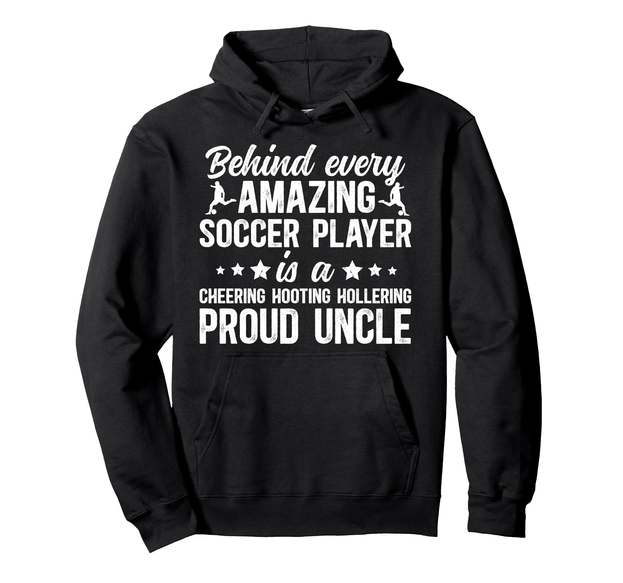Proud Uncle Soccer Player Uncle Hoodie - Minimalist Print for Adults - T-Shirt, Sweatshirt, Hoodie
