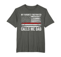 My Favorite Firefighter Calls Me Dad Usa T-Shirt - Graphic Print Unisex - T-Shirt, Sweatshirt, Hoodie