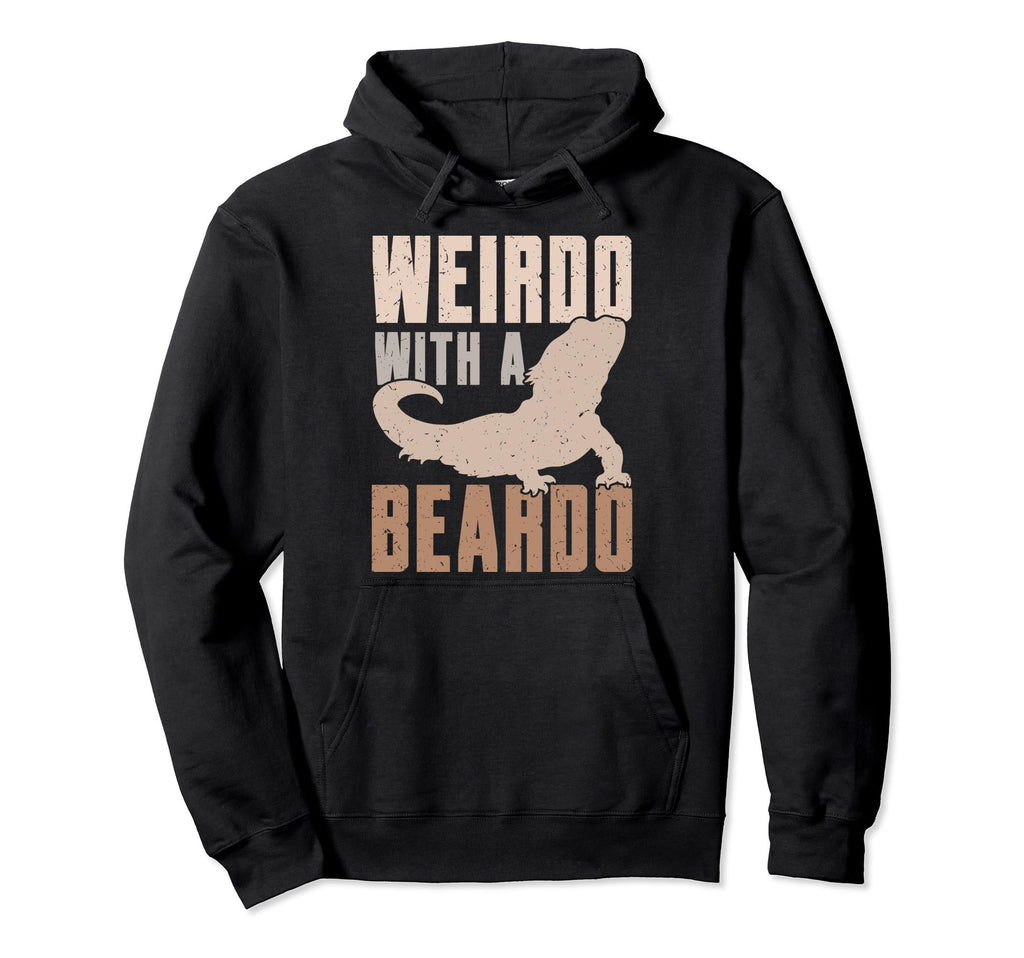 Weirdo Beardo Bearded Dragon Lizard Hoodie - Minimalist Print Men Women - T-Shirt, Sweatshirt, Hoodie