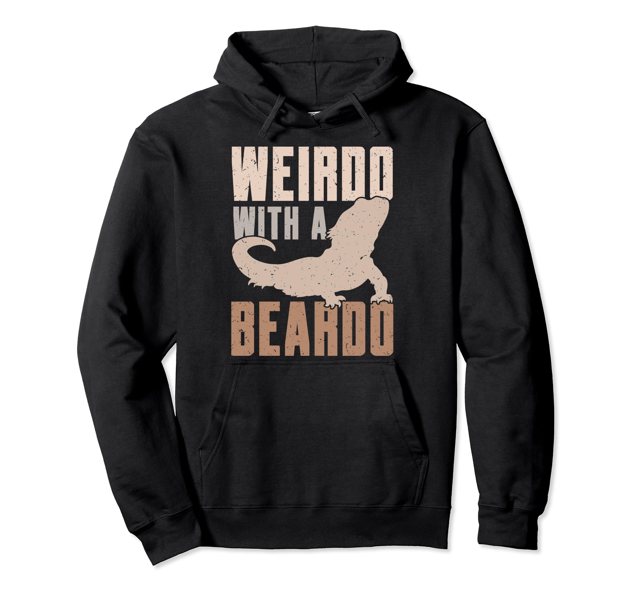 Weirdo Beardo Bearded Dragon Lizard Hoodie - Minimalist Print Men Women - T-Shirt, Sweatshirt, Hoodie