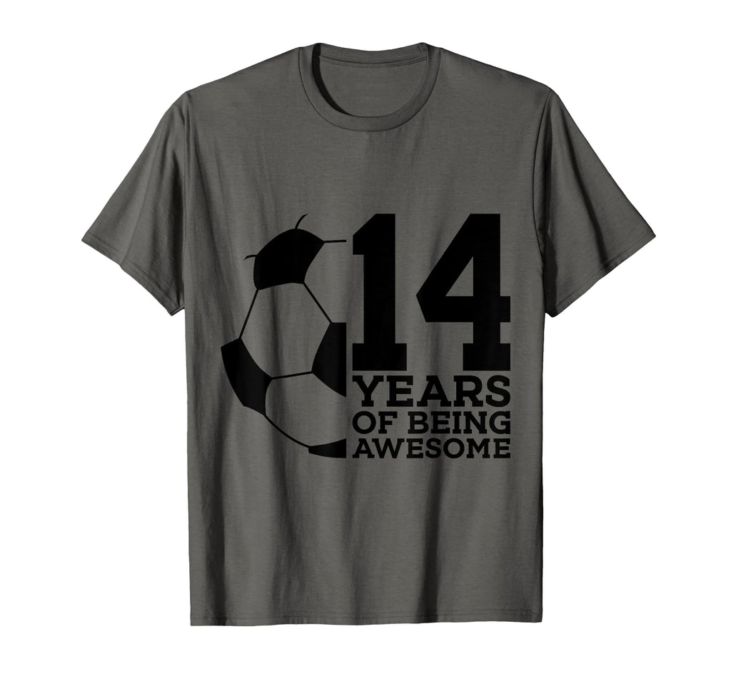 14 Years Being Awesome Soccer 14Th T-Shirt - Trendy Graphic Men Women - T-Shirt, Sweatshirt, Hoodie
