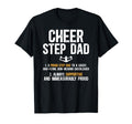 Cheer Step Dad Cheerleader Stepfather T-Shirt - Minimalist Print Unisex - T-Shirt, Sweatshirt, Hoodie