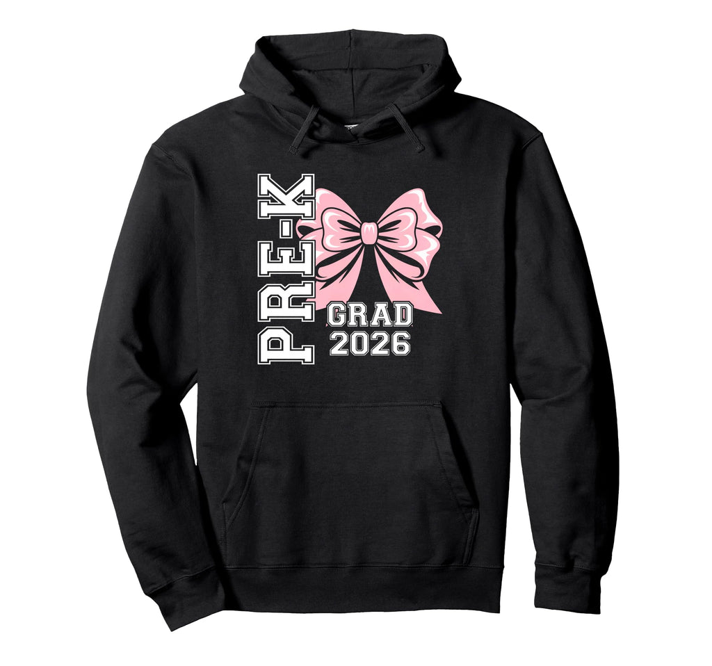 Pre K Grad 2026 Bow Graduate Hoodie - Casual Everyday Wear Men Women - T-Shirt, Sweatshirt, Hoodie