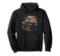 Farmer Tractors Usa Flag Patriotic Hoodie - Minimalist Print Men Women - T-Shirt, Sweatshirt, Hoodie