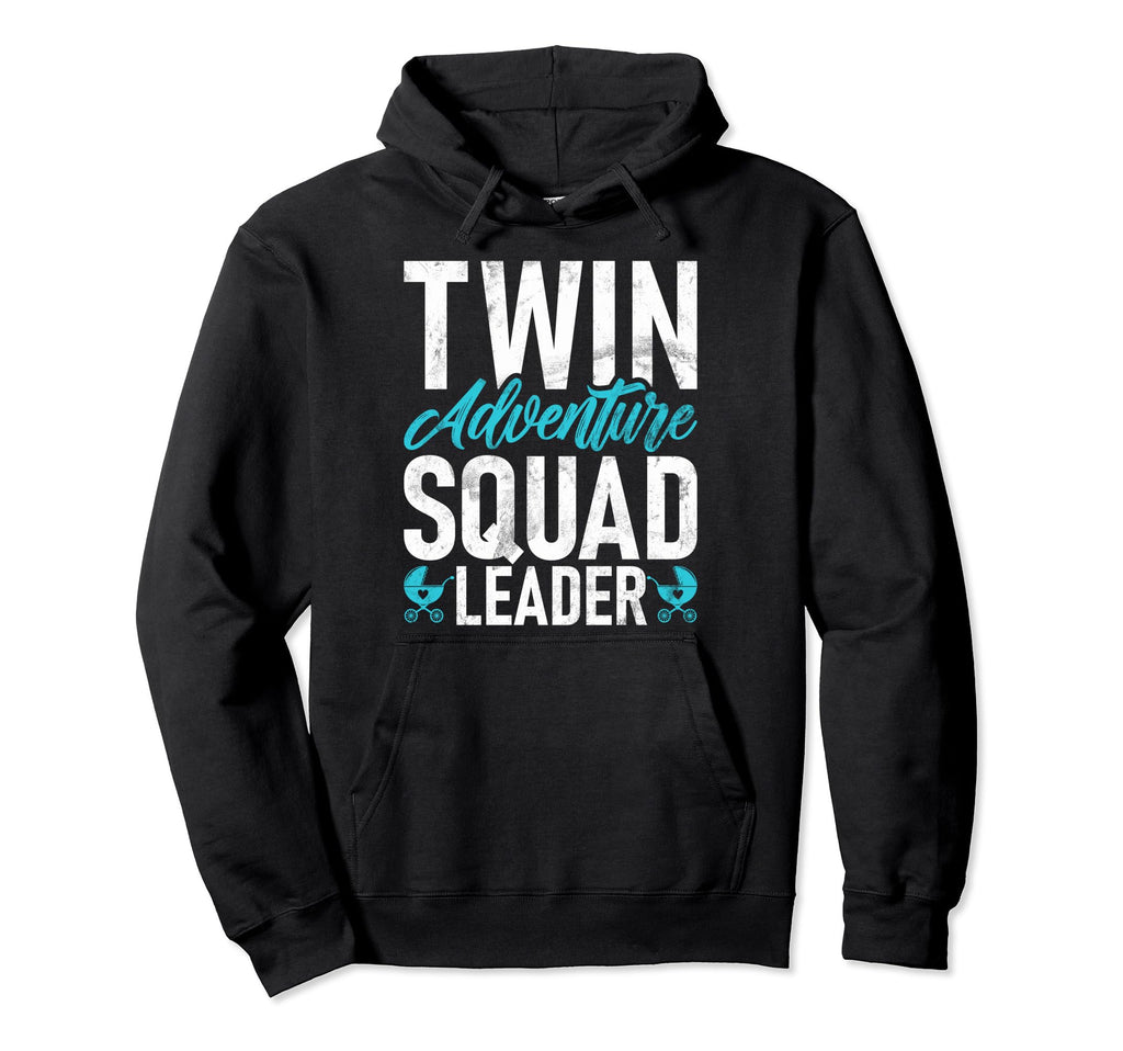 Twin Adventure Squad Leader Twin Dad Hoodie - Minimalist Print for Adults - T-Shirt, Sweatshirt, Hoodie