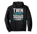 Twin Adventure Squad Leader Twin Dad Hoodie - Minimalist Print for Adults - T-Shirt, Sweatshirt, Hoodie