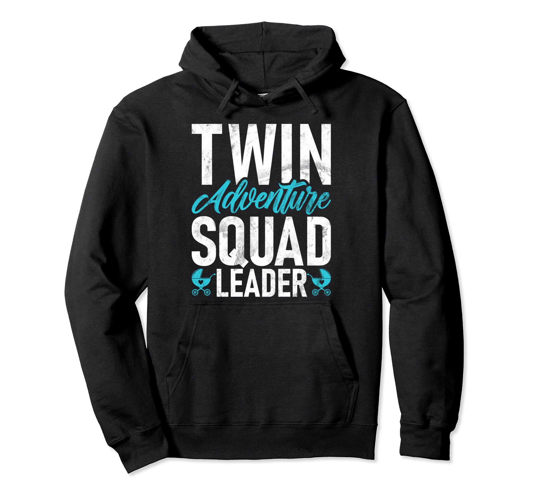 Twin Adventure Squad Leader Twin Dad Hoodie - Minimalist Print for Adults - T-Shirt, Sweatshirt, Hoodie