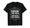 Papaw Myth Legend Dad Grandpa T-Shirt - Minimalist Print Men Women - T-Shirt, Sweatshirt, Hoodie
