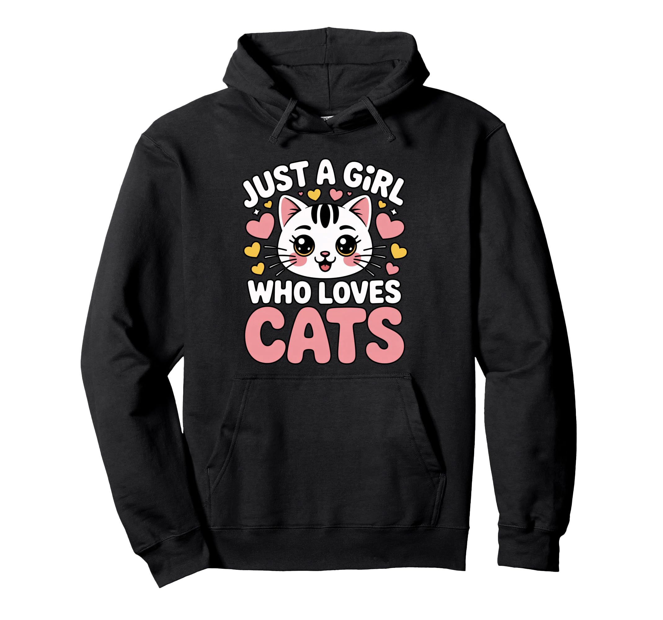 Just Who Loves Cats Hoodie - Fun Novelty Design Men Women - T-Shirt, Sweatshirt, Hoodie