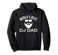 Worlds Best Dj Dad Bearded Hoodie - Minimalist Print Men Women - T-Shirt, Sweatshirt, Hoodie