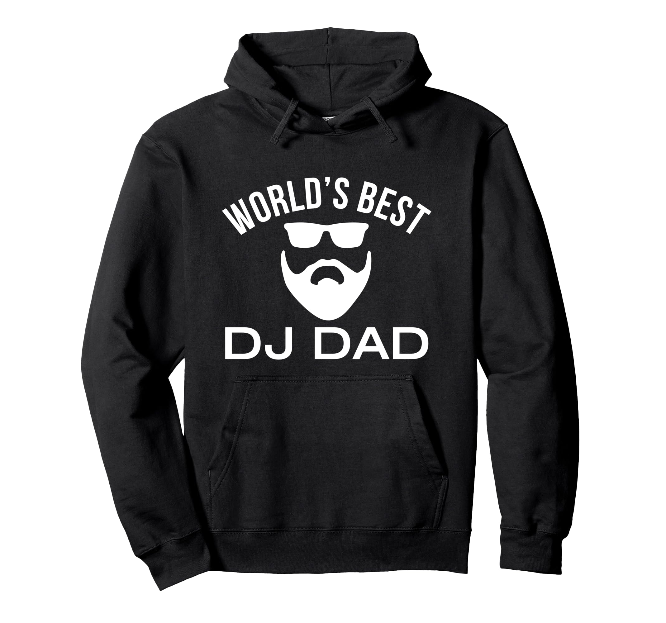 Worlds Best Dj Dad Bearded Hoodie - Minimalist Print Men Women - T-Shirt, Sweatshirt, Hoodie