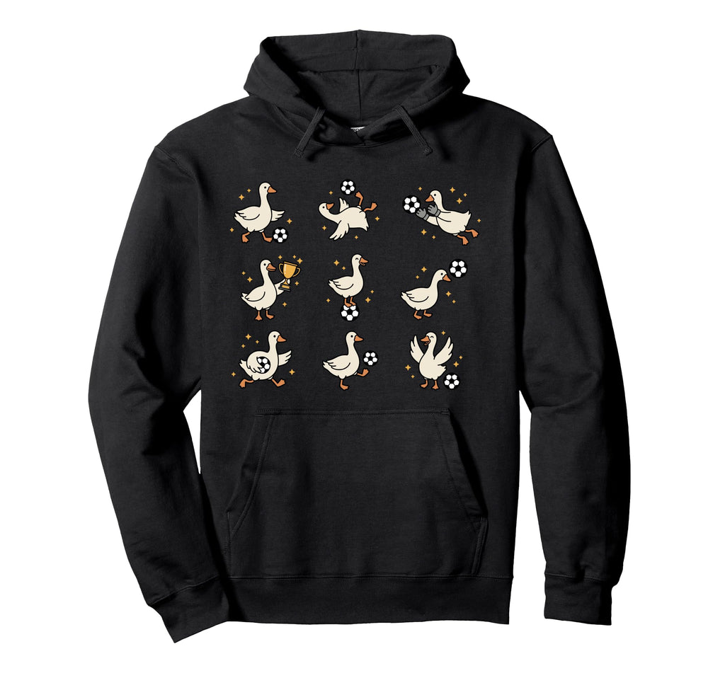 Silly Goose Playing Soccer Goalie Hoodie - Custom Art Print for Adults - T-Shirt, Sweatshirt, Hoodie