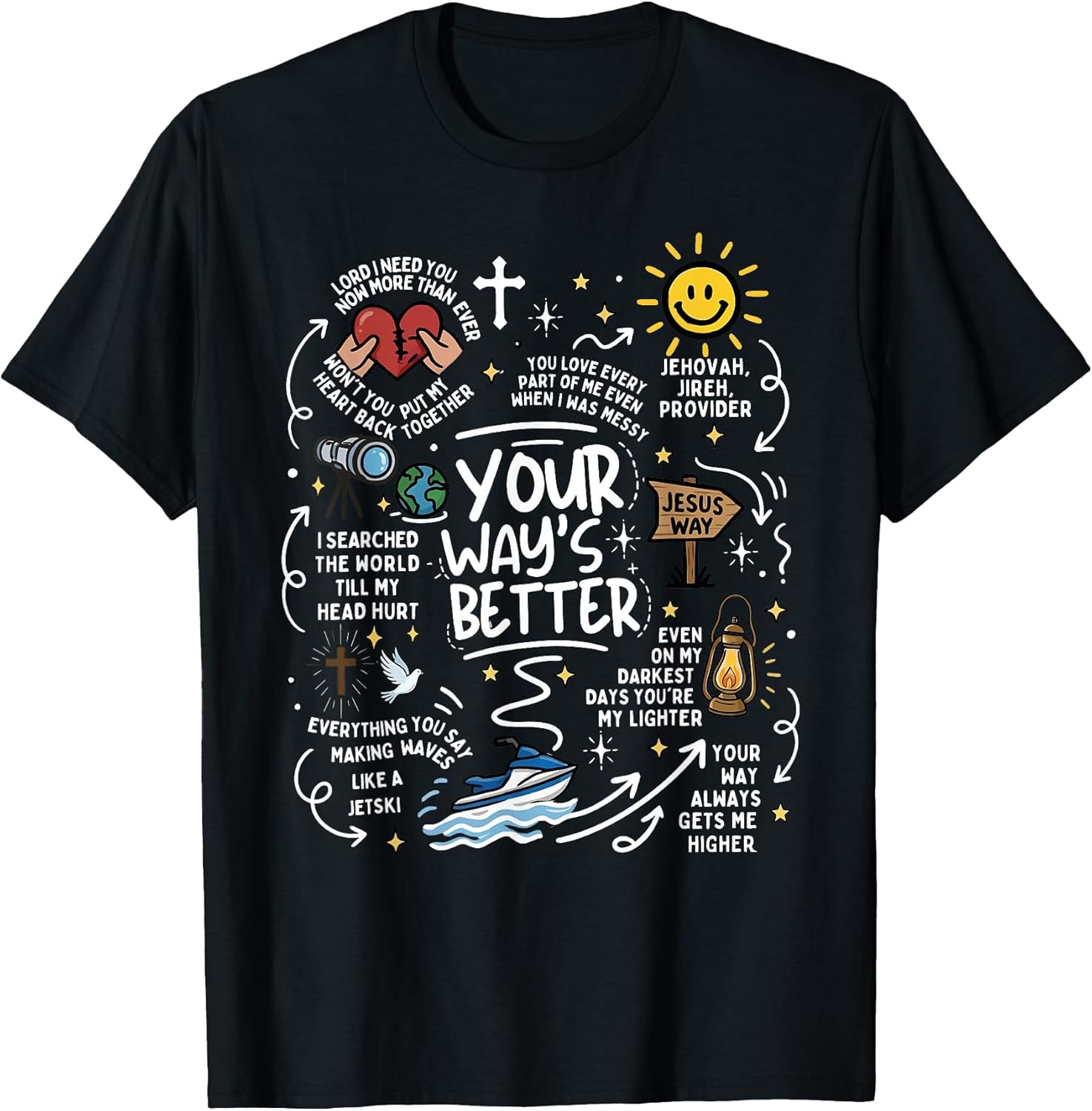 Your Way's Better Christian Quote Jesus Faith Bible - Adult & Kids T-Shirts, Sweatshirts & Hoodies apparel design preview 1