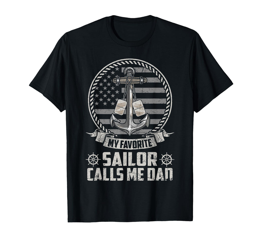 My Favorite Sailor Calls Me Dad Flag T-Shirt - Custom Art Print for Adults - T-Shirt, Sweatshirt, Hoodie