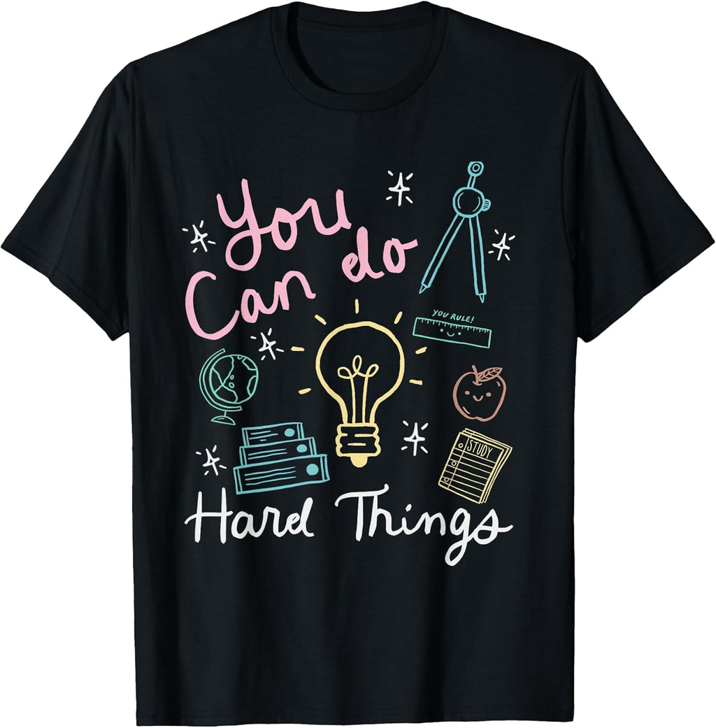 Testing Day You Can Do Hard Things Teacher State - Adult & Kids T-Shirts, Sweatshirts & Hoodies apparel design preview 1