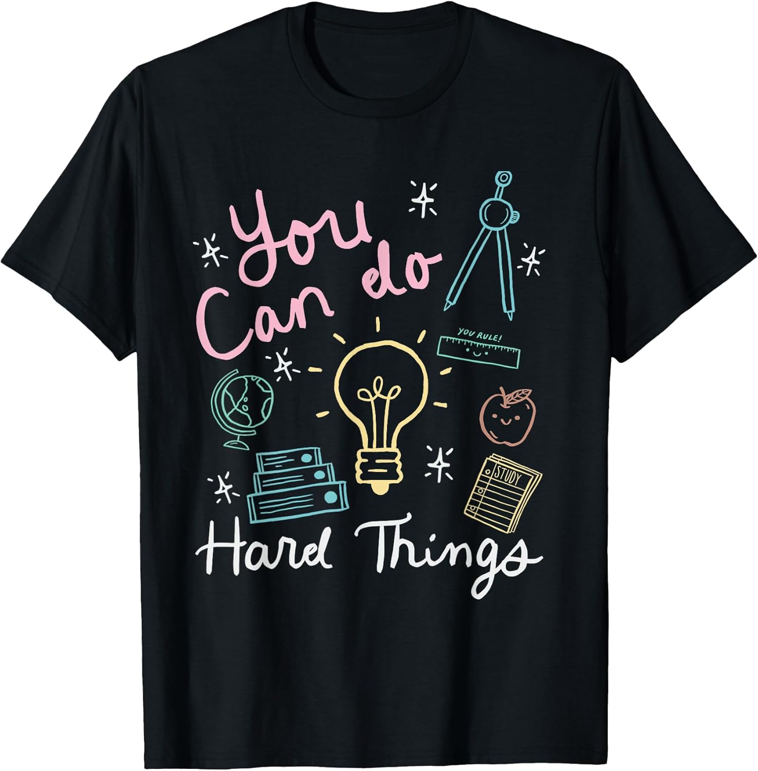 Testing Day You Can Do Hard Things Teacher State - Adult & Kids T-Shirts, Sweatshirts & Hoodies apparel design preview 1