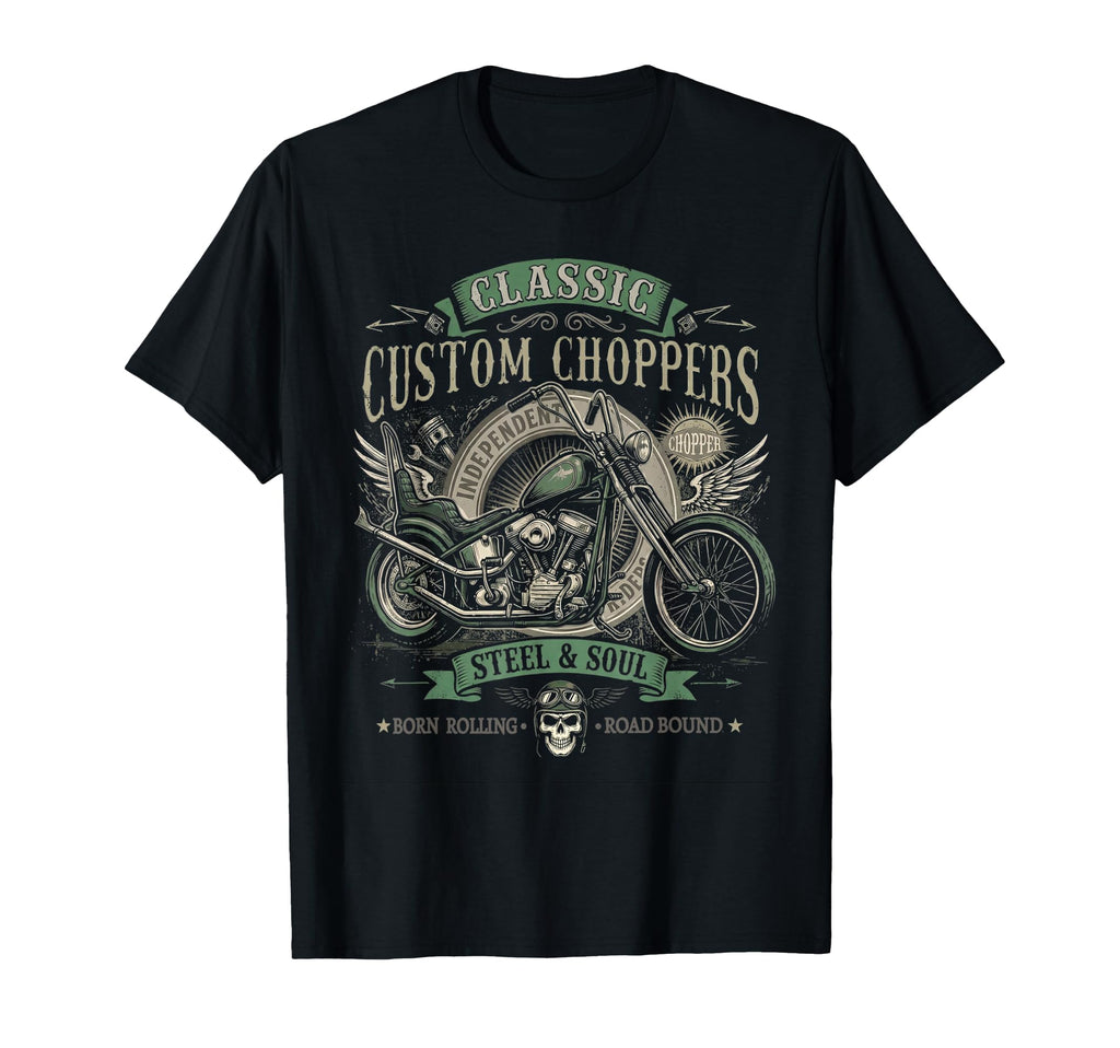 Biker Dad Grunge Fathers Day Chopper T-Shirt - Aesthetic Graphic Unisex - T-Shirt, Sweatshirt, Hoodie