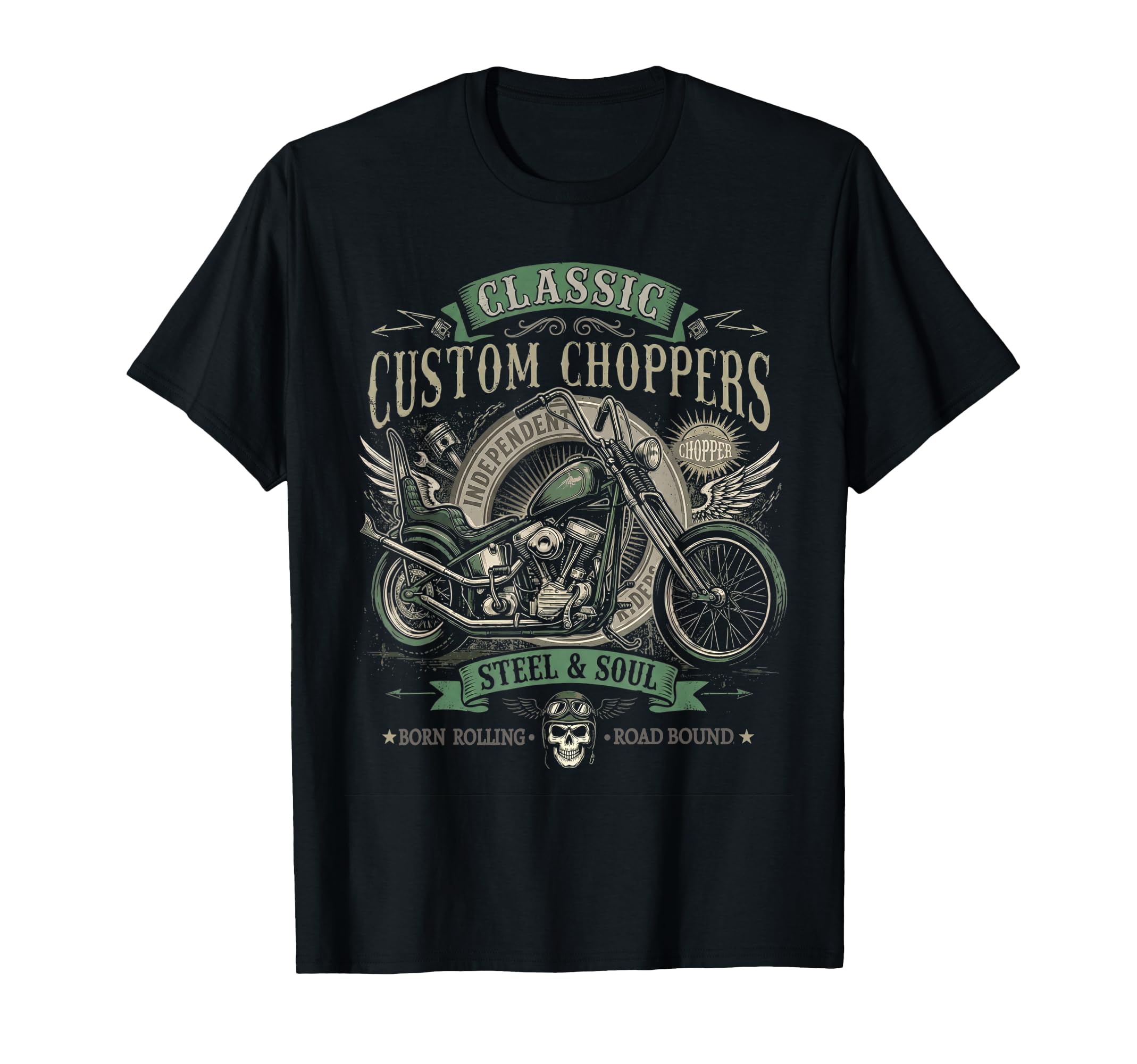 Biker Dad Grunge Fathers Day Chopper T-Shirt - Aesthetic Graphic Unisex - T-Shirt, Sweatshirt, Hoodie