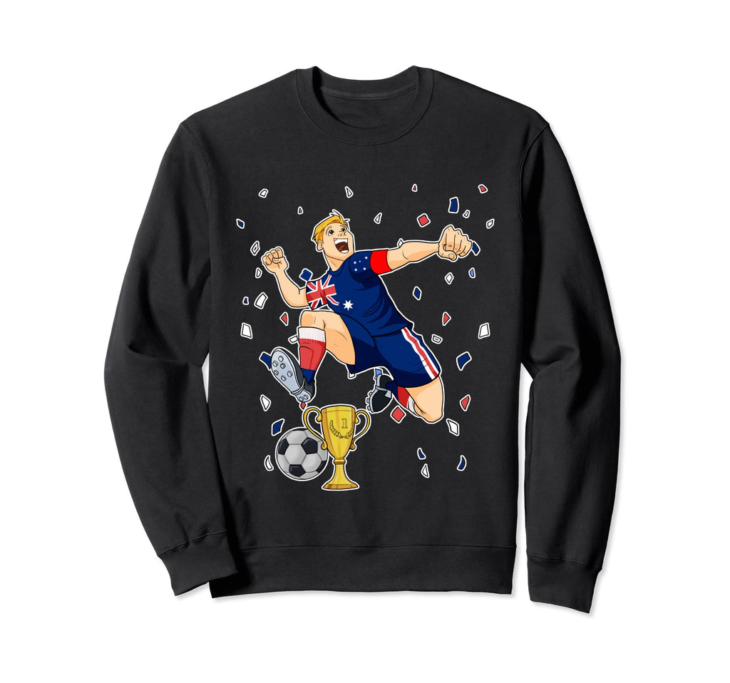 Australian Flag Soccer Team I Sweatshirt - Trendy Graphic for Adults - T-Shirt, Sweatshirt, Hoodie