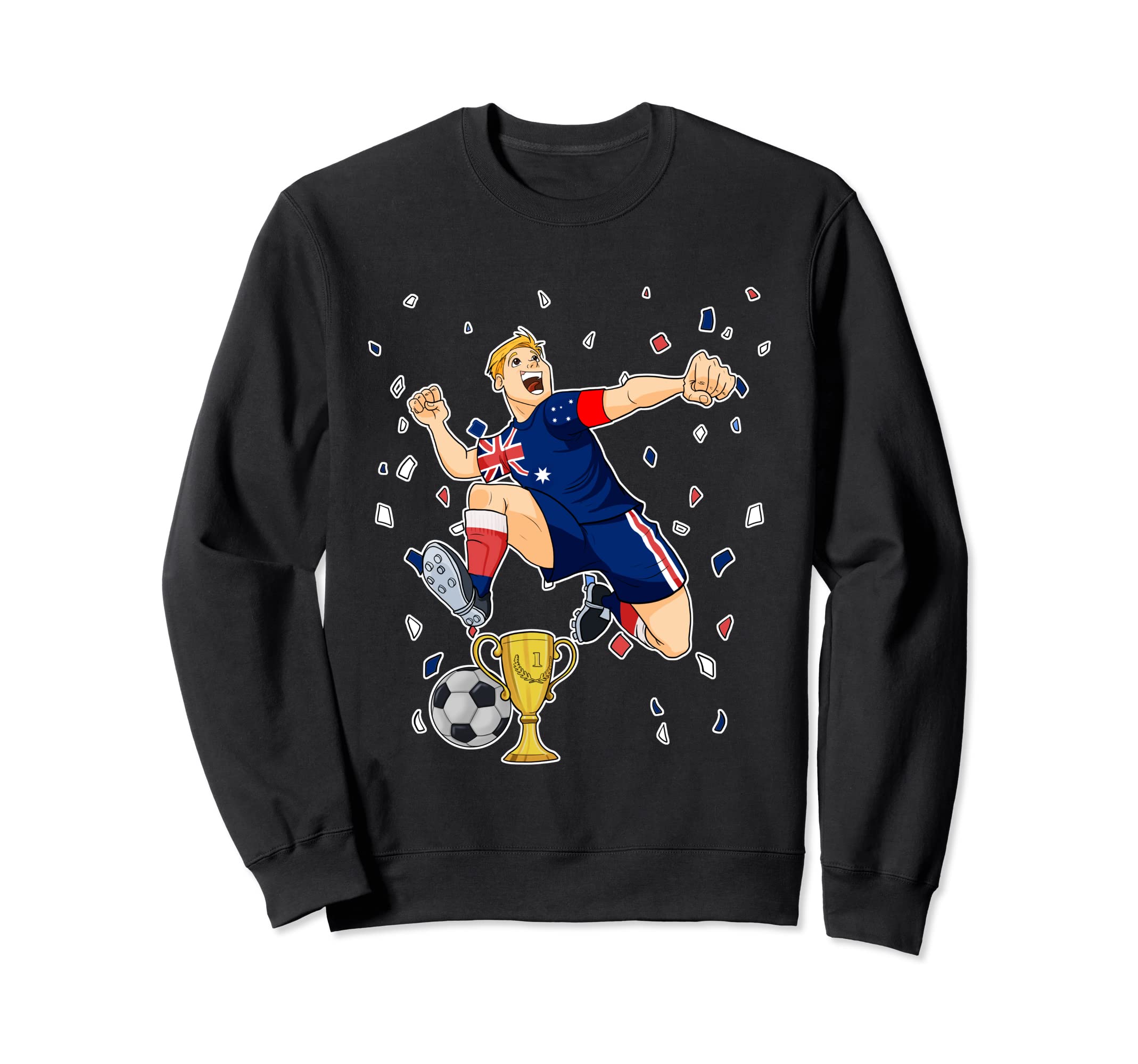 Australian Flag Soccer Team I Sweatshirt - Trendy Graphic for Adults - T-Shirt, Sweatshirt, Hoodie