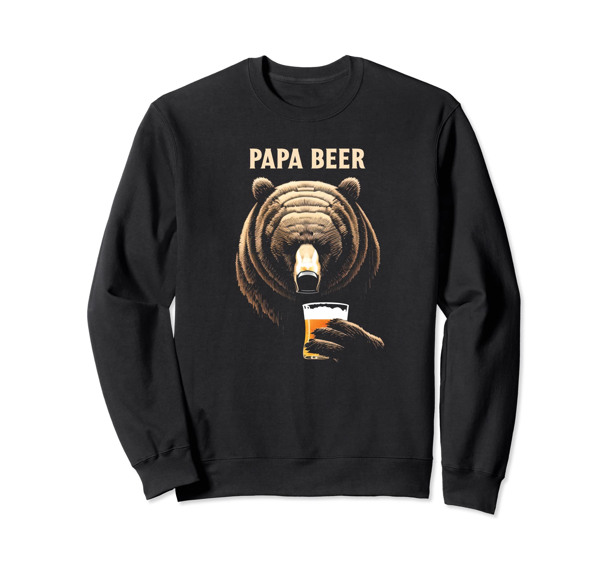 Papa Beer Beer Loving Wildlife Sweatshirt - Aesthetic Graphic for Adults - T-Shirt, Sweatshirt, Hoodie