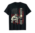 Mens Fathers Day Baseball Dad Flag T-Shirt - Custom Art Print Men Women - T-Shirt, Sweatshirt, Hoodie