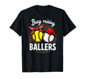 Busy Raising Ballers Softball T-Shirt - Aesthetic Graphic for Adults - T-Shirt, Sweatshirt, Hoodie