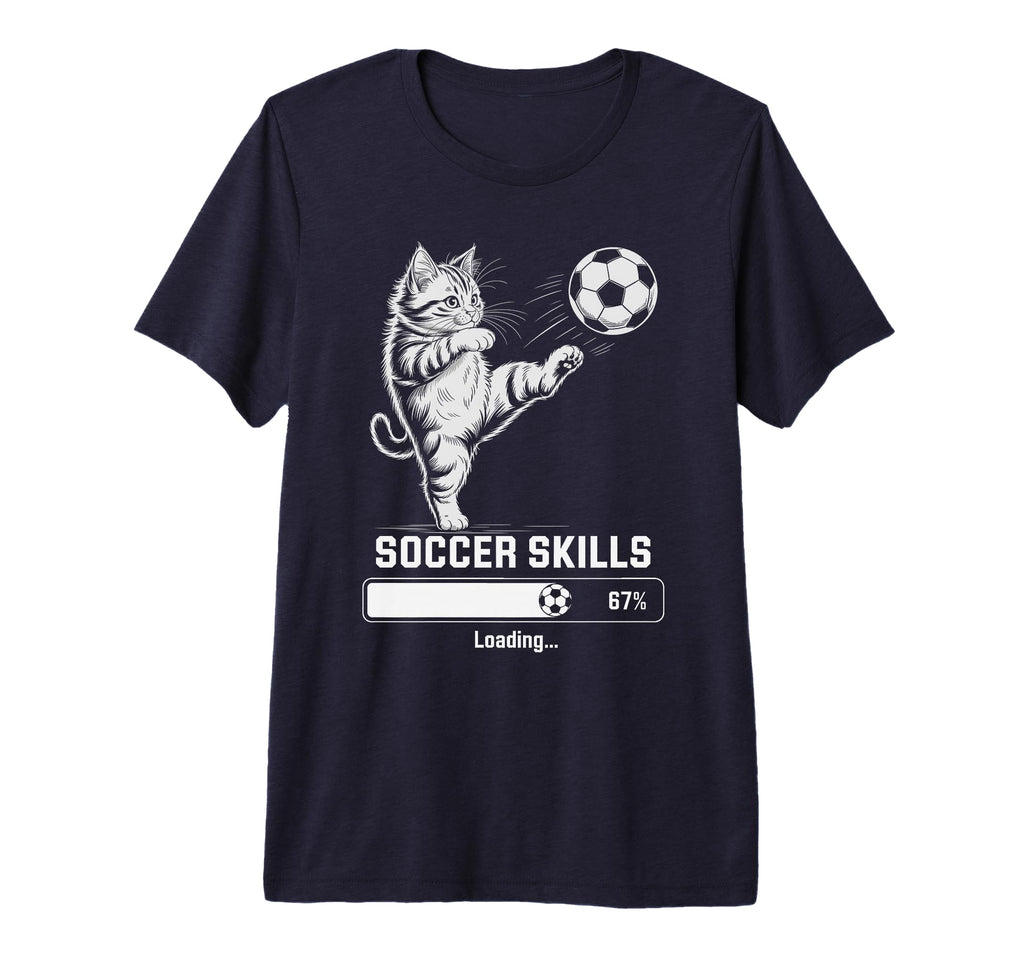 Kawaii Soccer Skills Loading Cat Mom My T-Shirt - Aesthetic Graphic Unisex - T-Shirt, Sweatshirt, Hoodie