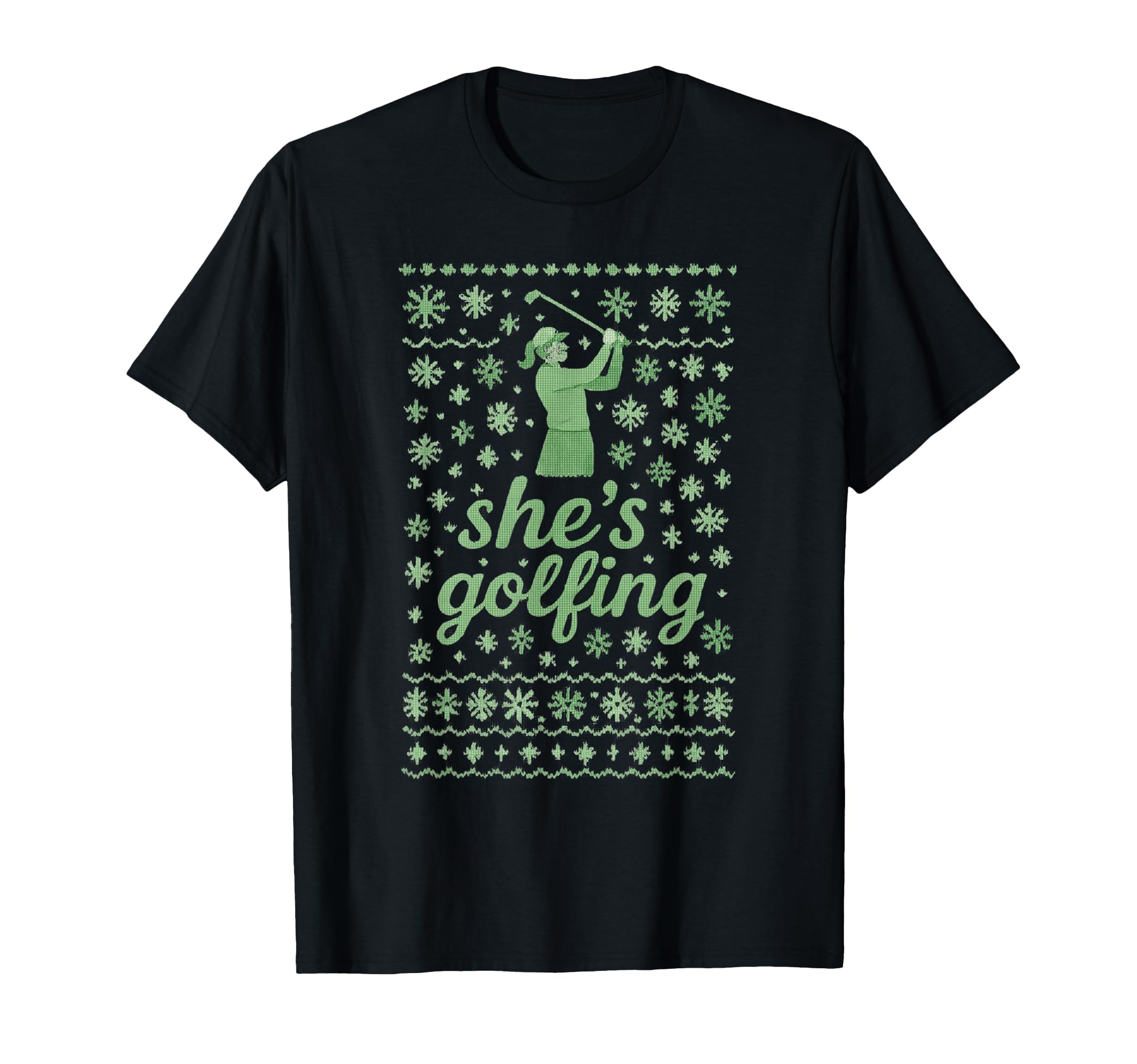 Shes Golfing Funny Dad Golfing T-Shirt - Casual Everyday Wear for Adults - T-Shirt, Sweatshirt, Hoodie