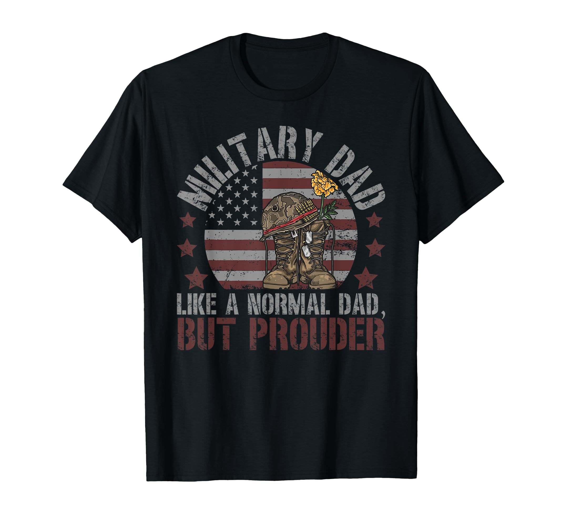 Military Dad Like Normal Dad But T-Shirt - Aesthetic Graphic for Adults - T-Shirt, Sweatshirt, Hoodie