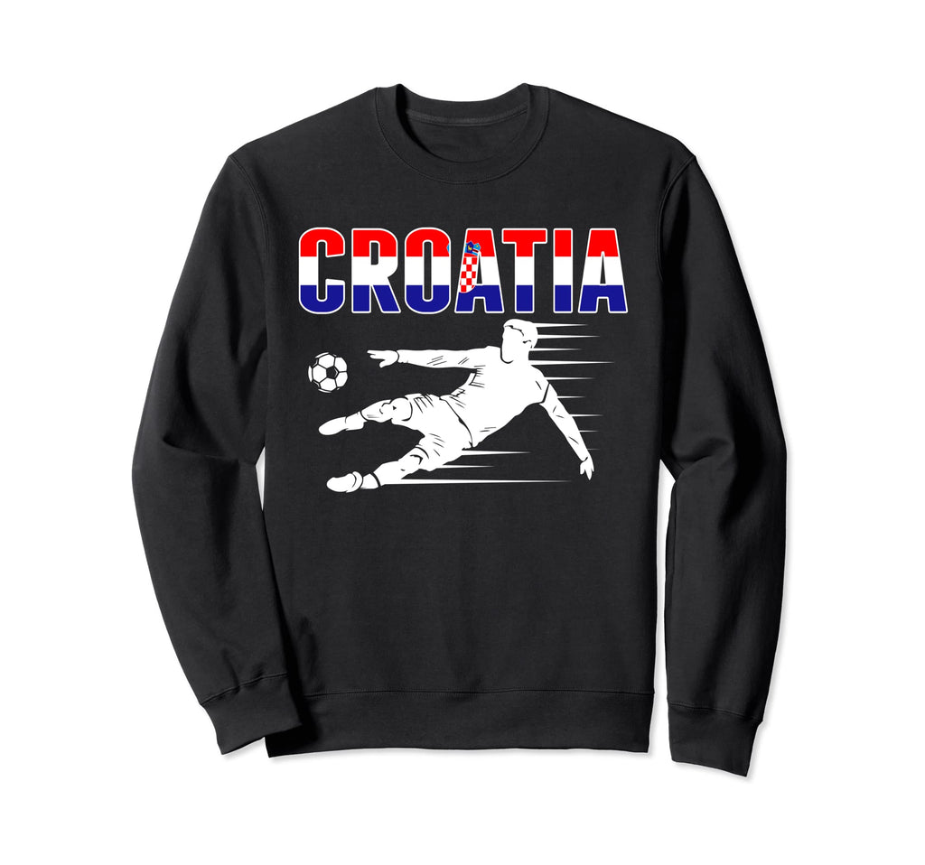 Croatia Soccer Fans Jersey Croatian Sweatshirt - Graphic Print Unisex - T-Shirt, Sweatshirt, Hoodie