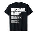 Husband Daddy Gamer Boss Video T-Shirt - Aesthetic Graphic Men Women - T-Shirt, Sweatshirt, Hoodie