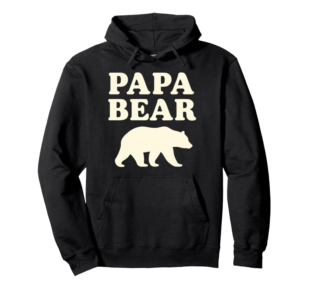 Papa Bear Bold Text Hoodie - Unique Graphic Men Women - T-Shirt, Sweatshirt, Hoodie