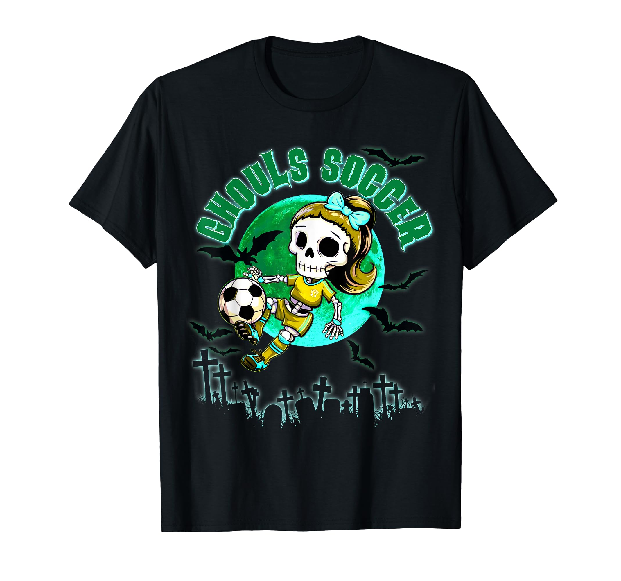 Soccer Ghoul Halloween Teens October T-Shirt - Casual Everyday Wear Unisex - T-Shirt, Sweatshirt, Hoodie