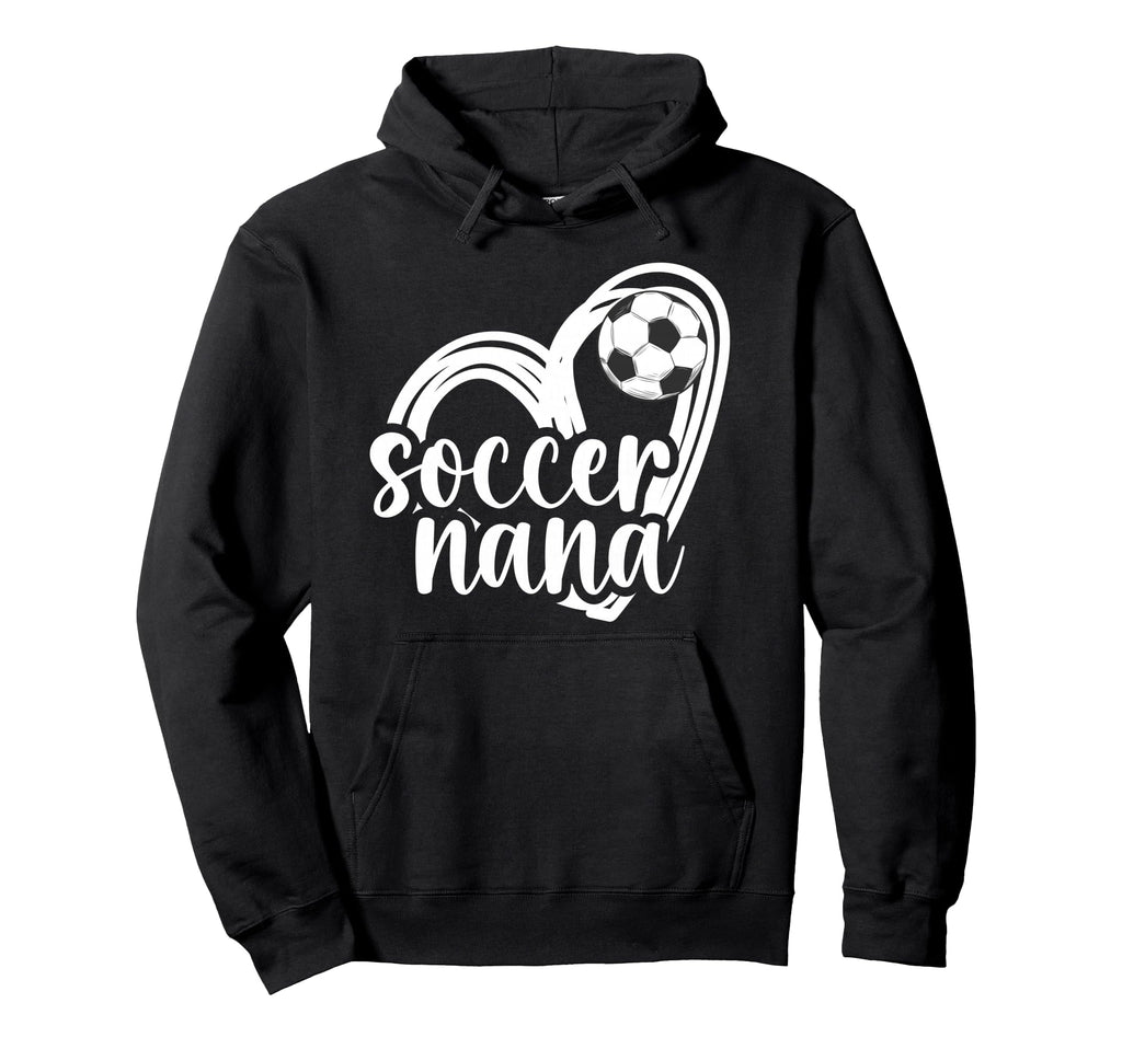 Soccer Nana Heart Grandma Nana Soccer Hoodie - Aesthetic Graphic Unisex - T-Shirt, Sweatshirt, Hoodie