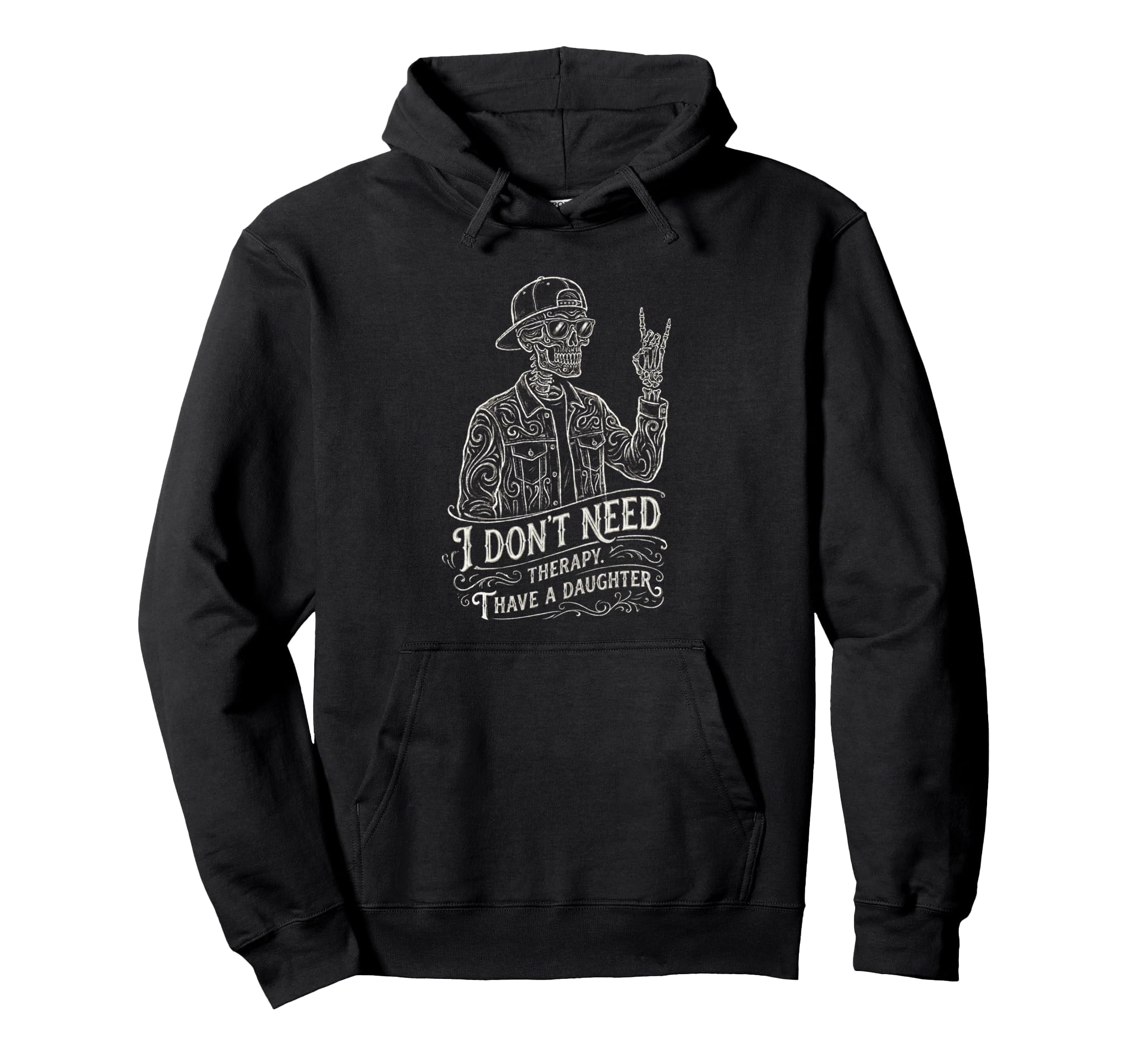 Skeleton Dad Daughter Matching Funny Hoodie - Aesthetic Graphic Men Women - T-Shirt, Sweatshirt, Hoodie