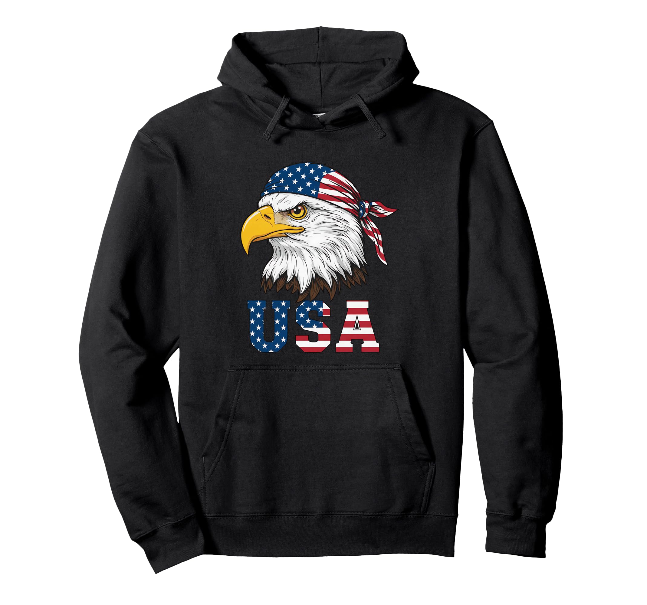 Patriotic 4Th July Bald Eagle Usa Hoodie - Graphic Print Men Women - T-Shirt, Sweatshirt, Hoodie