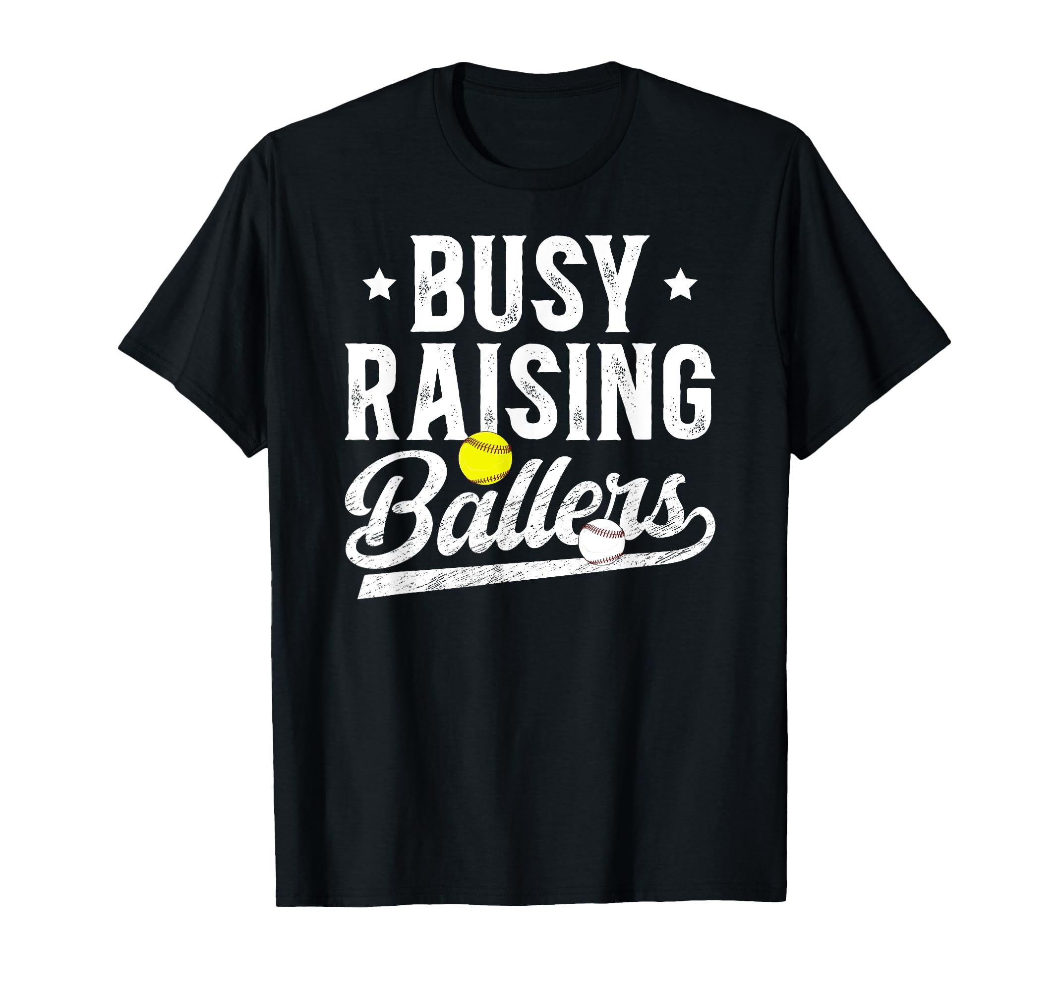 Busy Raising Ballers Baseball T-Shirt - Fun Novelty Design for Adults - T-Shirt, Sweatshirt, Hoodie