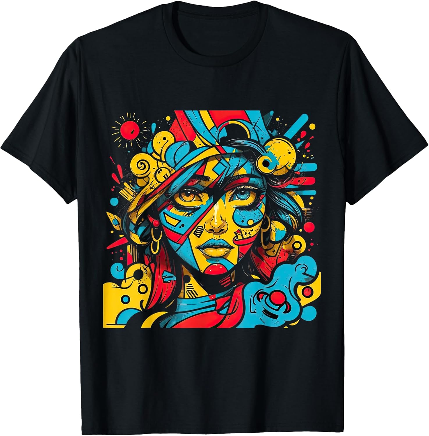 Bold Abstract Pop Art Woman Color Explosion - Adult & Kids T-Shirts, Sweatshirts & Hoodies apparel design preview 1