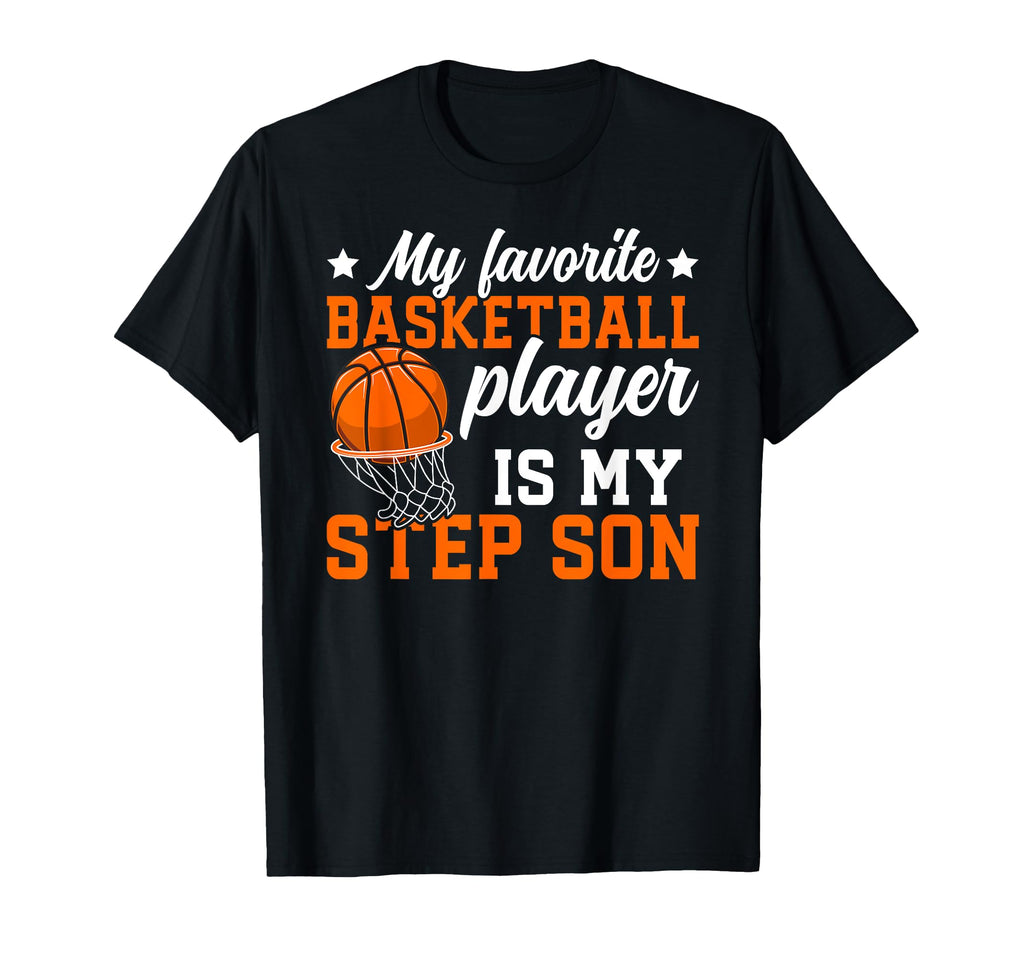 Proud Basketball Step Dad Basketball T-Shirt - Unique Graphic Unisex - T-Shirt, Sweatshirt, Hoodie